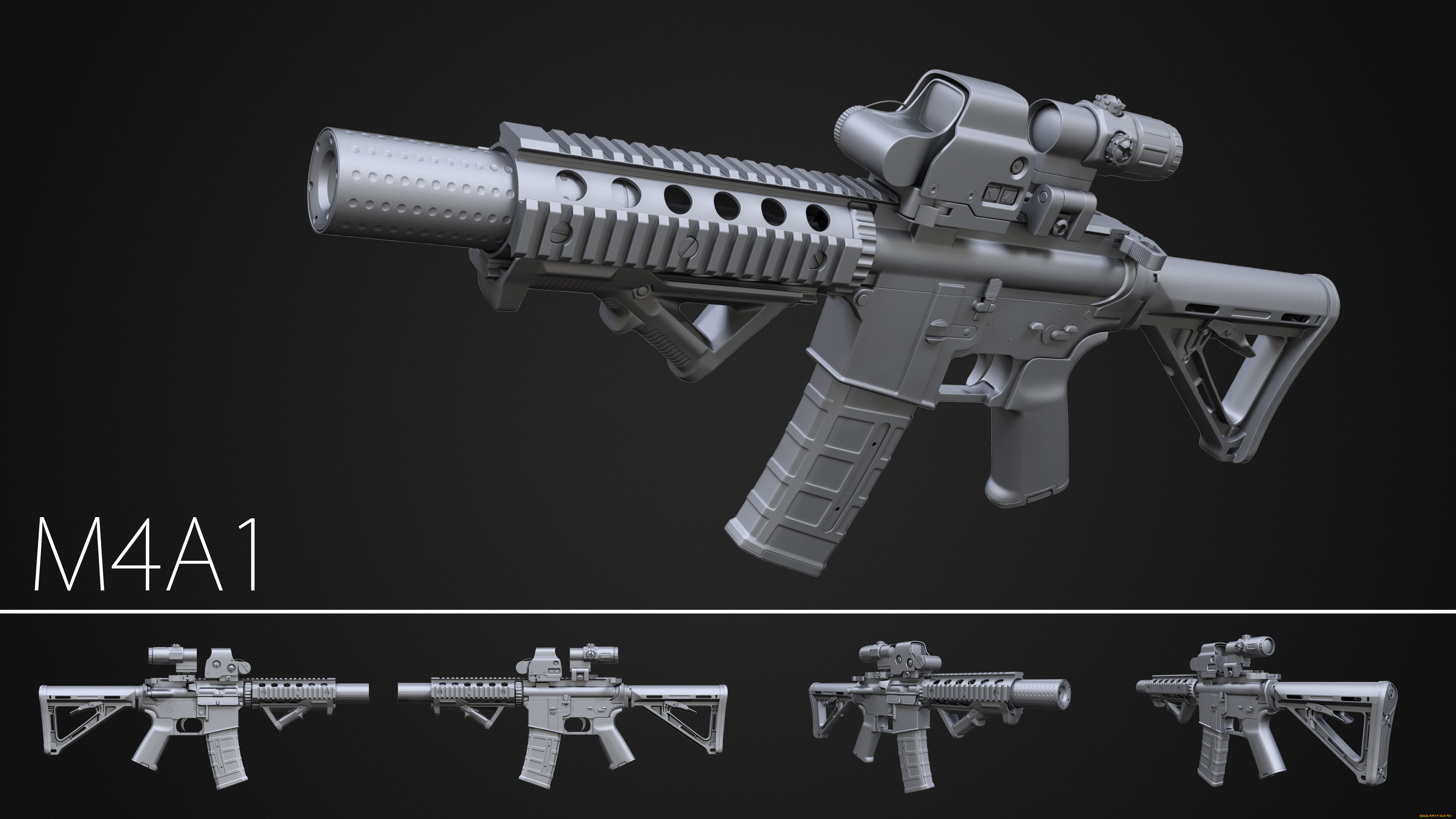 3 ,  , modeling, , , m4a1, 